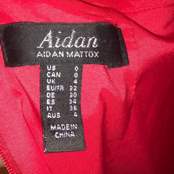 Aidan by Aidan Mattox Women Red Evening Dress - Picture 5 of 6